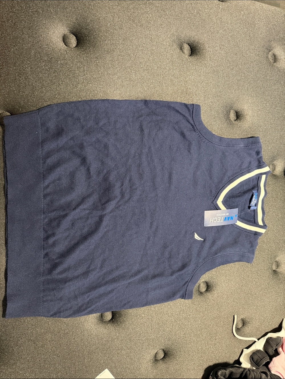Nautica Navy Tank Top with White Trim for Kids